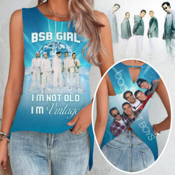 PREMIUM BSB Cut Out Wrap Back Tank Top MAR