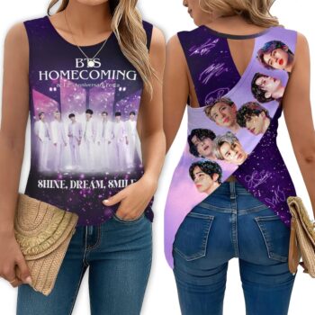 PREMIUM BTS Cut Out Wrap Back Tank Top MAR