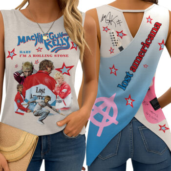 PREMIUM MGK Cut Out Wrap Back Tank Top MAR