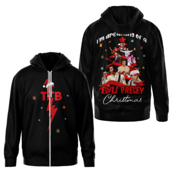 Premium ELV Christmas 3D Shirt HI - Zip Hoodie, Black