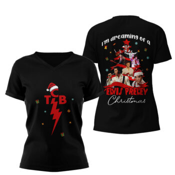 Premium ELV Christmas 3D Shirt HI - V-neck, Black