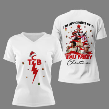 Premium ELV Christmas 3D Shirt HI - V-neck, White