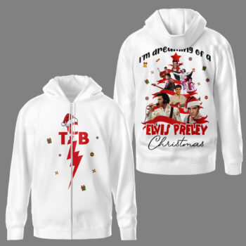 Premium ELV Christmas 3D Shirt HI - Zip Hoodie, White