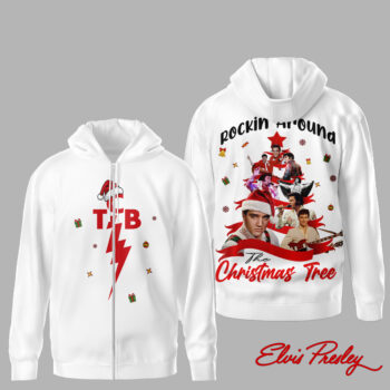 Premium ELV Christmas 3D Shirt HI - Zip Hoodie, White