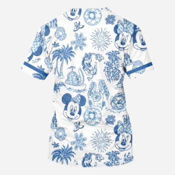 Premium DSN Personalized Disney Line Art T-Shirt – Custom Mickey & Minnie Matching Tee