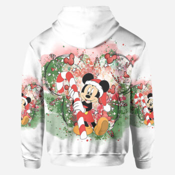 Premium DSN Personalized Holiday Mickey Hoodie – Custom Christmas Graphic Sweatshirt