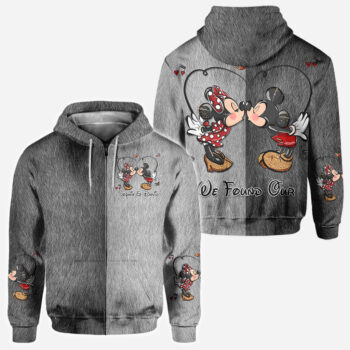 Premium DSN Personalized Mickey & Minnie Couple Hoodie – Custom Name Matching Love Sweatshirt