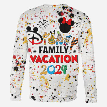 Premium DSN Disney Family Trip 2024 Shirt – Custom Name Splatter Paint Vacation Tee