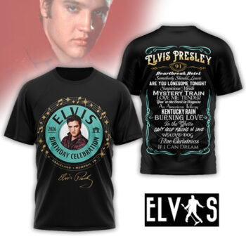 Premium ELV Birthday Celebration 3D Shirt MM - Black