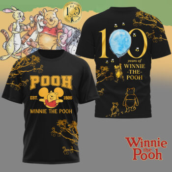 Premium POOH 100th Anniversary 3D Shirt NY - Black