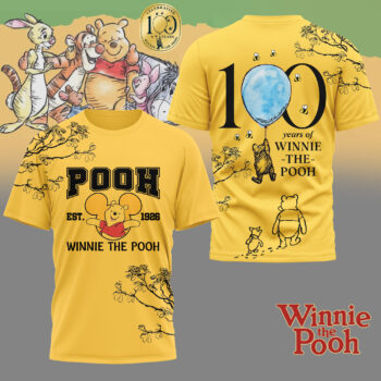 Premium POOH 100th Anniversary 3D Shirt NY - Yellow