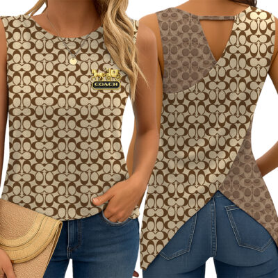 COACH Cut-out Wrapback Tank Top WBTT37-CCH-HYT-NT-180401