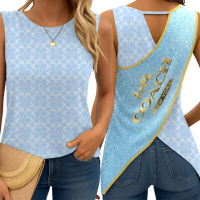 COACH Cut-out Wrapback Tank Top WBTT37-CCH-HYT-NT-180402