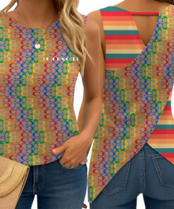 COACH Cut-out Wrapback Tank Top WBTT37-CCH-HYT-NT-180404