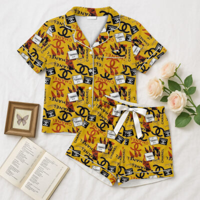 CHANEL | Premium Short Button Up Pajamas Set SPJS121-CHN-HYT-NT-060508