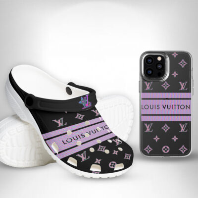 LV | Premium Crocs & Clear Phonecase Set CB185-LV-HYT-NN-29052503