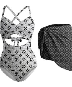 LV | Premium 1pcs Swimsuit & Beach Sarong CB186-LV-HYT-NN-2805252505