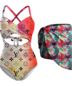 LV | Premium 1pcs Swimsuit & Beach Sarong CB186-LV-HYT-NN-2805252504