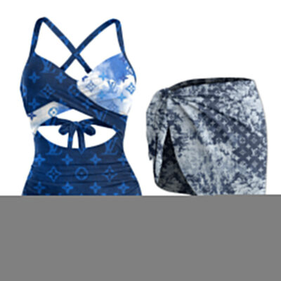 LV | Premium 1pcs Swimsuit & Beach Sarong CB186-LV-HYT-NN-2805252502