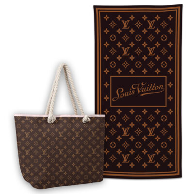 LV | Premium Tote Bag & Beach Towel Set BTBT168-LV-HYT-TH-28052507 - Towel
