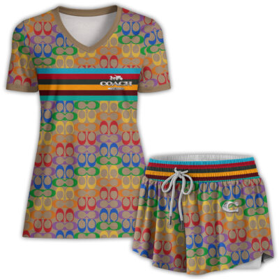 COACH | Premium Athletic V-Neck Shirts & Shorts CB187-CCH-HYT-TT-21052505