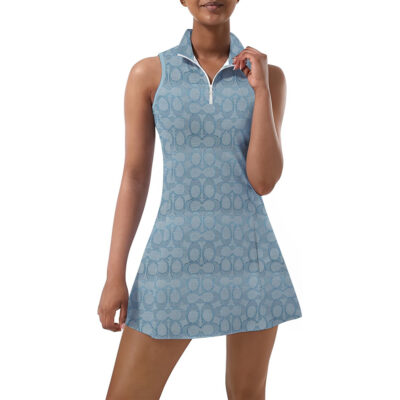 COACH | Premium Sleeveless Zip-up Sports Dress With Separate Shorts SKT79-CCH-HYT-TT-130503
