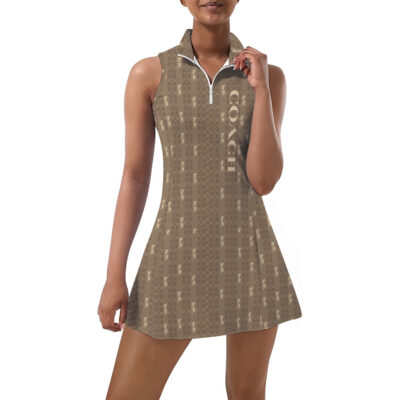 COACH | Premium Sleeveless Zip-up Sports Dress With Separate Shorts SKT79-CCH-HYT-TT-130502