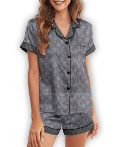 LV | Premium Short Button Up Pajamas Set SPJS121-LV-HYT-TT-050505