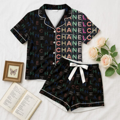 CHANEL | Premium Short Button Up Pajamas Set SPJS121-CHN-HYT-NT-060507