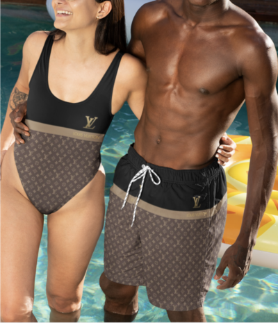 LV | Luxury  Swimsuit + Short Couple Set for Summer Vacation LYA21032515