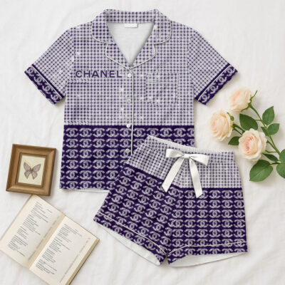 CHANEL | Premium Short Button Up Pajamas Set SPJS121-CHN-HYT-NT-060506