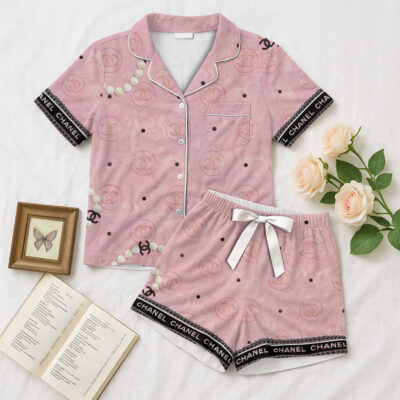 CHANEL | Premium Short Button Up Pajamas Set SPJS121-CHN-HYT-NT-060505