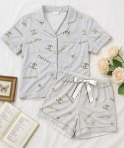 CHANEL | Premium Short Button Up Pajamas Set SPJS121-CHN-HYT-NT-060504