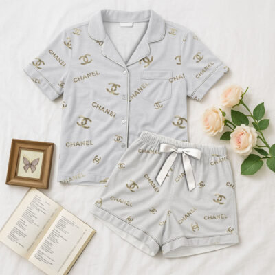 CHANEL | Premium Short Button Up Pajamas Set SPJS121-CHN-HYT-NT-060504