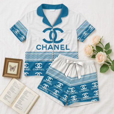 CHANEL | Premium Short Button Up Pajamas Set SPJS121-CHN-HYT-NT-060503