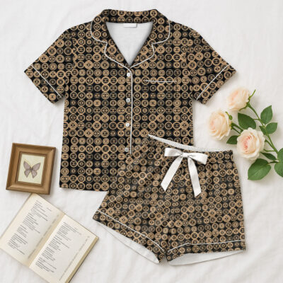 CHANEL | Premium Short Button Up Pajamas Set SPJS121-CHN-HYT-NT-060502