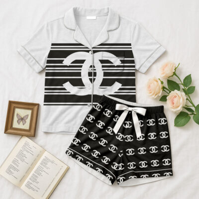 CHANEL | Premium Short Button Up Pajamas Set SPJS121-CHN-HYT-NT-060501