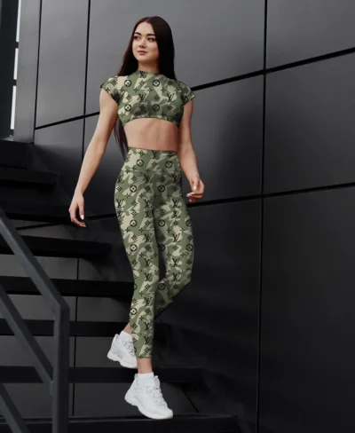 LV | Premium Crop Top Leggings Set AT31
