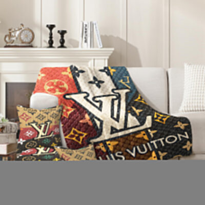 LV | Premium Fleece Blanket & Throw Pillow Combo CB252-LV-HYT-TH-24062504