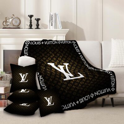 LV | Premium Fleece Blanket & Throw Pillow Combo CB252-LV-HYT-TH-24062502