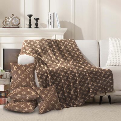 LV | Premium Fleece Blanket & Throw Pillow Combo CB252-LV-HYT-TH-24062501