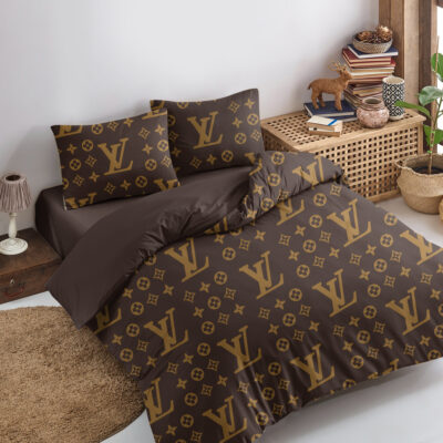 LV | Premium 3Pcs Bedding Set 3BS73-LV-HYT-TT-24062501 - King (90"×104")