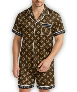 LV | Premium Men's Short Sleeve Button Down Pajamas PS249-LV-HYT-TT-23062504