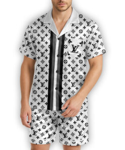 LV | Premium Men's Short Sleeve Button Down Pajamas PS249-LV-HYT-TT-23062503