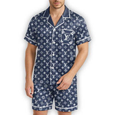 LV | Premium Men's Short Sleeve Button Down Pajamas PS249-LV-HYT-TT-23062502