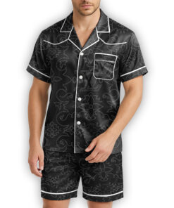 LV | Premium Men's Short Sleeve Button Down Pajamas PS249-LV-HYT-TT-23062501