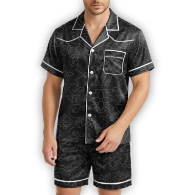 LV | Premium Men's Short Sleeve Button Down Pajamas PS249-LV-HYT-TT-23062501