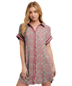 COACH | Premium Short-Sleeve Button-Up Shirt Dress DSM197-CCH-HYT-NA-18062505