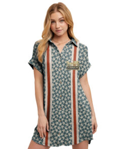 COACH | Premium Short-Sleeve Button-Up Shirt Dress DSM197-CCH-HYT-NA-18062504