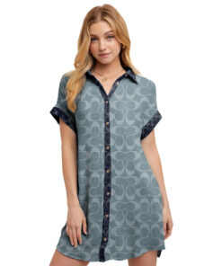 COACH | Premium Short-Sleeve Button-Up Shirt Dress DSM197-CCH-HYT-NA-18062503